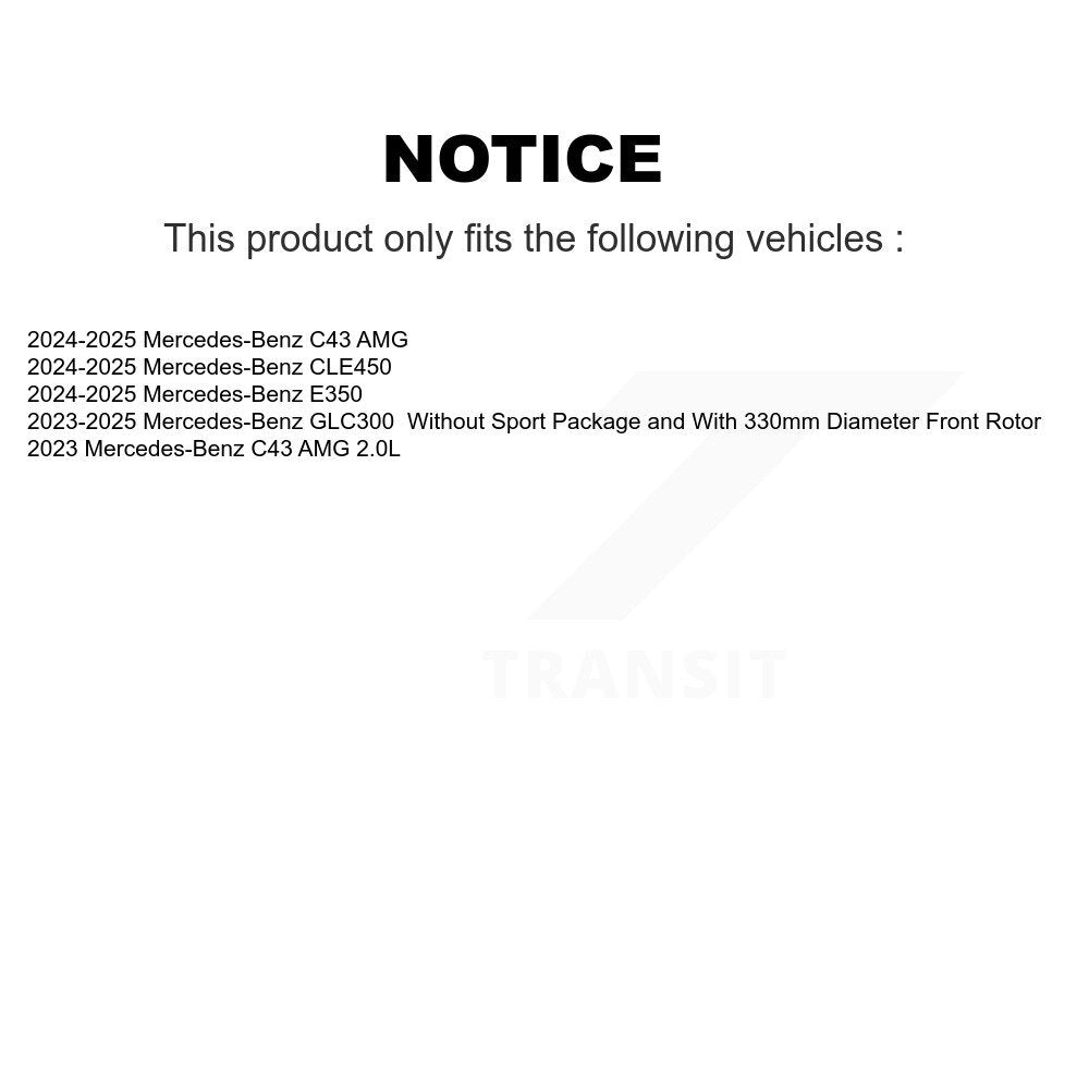 CMX Rear Ceramic Disc Brake Pads And Wear Sensors Kit For Mercedes-Benz GLC300 C43 AMG E350 CLE450 KCW-101668
