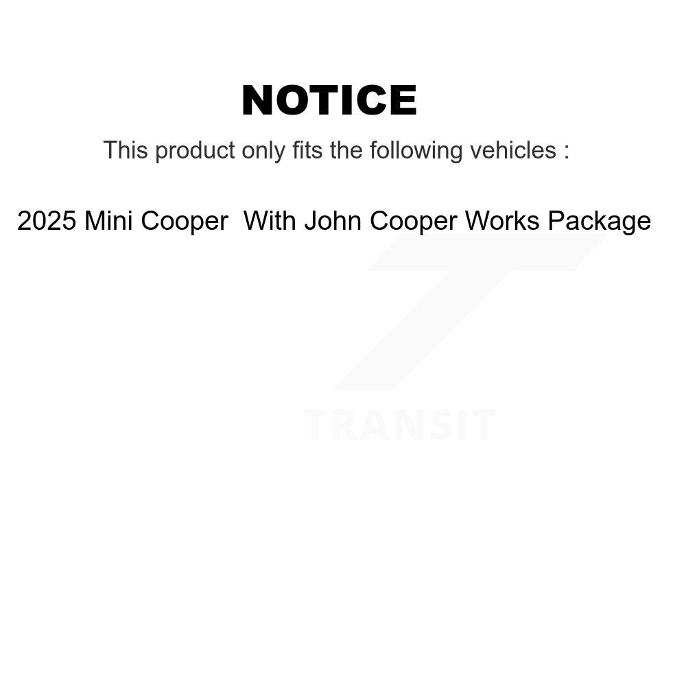 CMX Front Ceramic Disc Brake Pads And Wear Sensor Pairs Kit For 2025 Mini Cooper With John Works Package KCW-101671