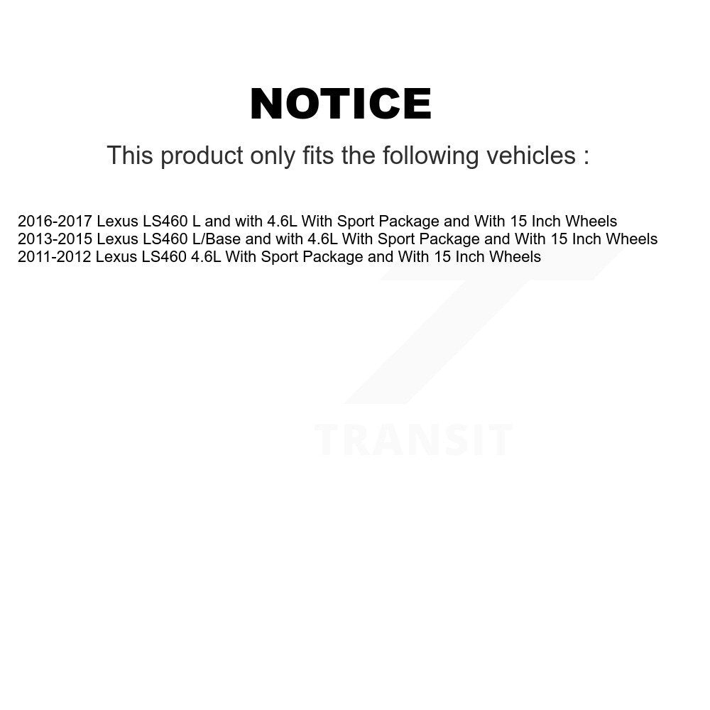 CMX Front Ceramic Disc Brake Pads And Wear Sensor Pairs Kit For Lexus LS460 With Sport Package 15 Inch Wheels KCW-101683