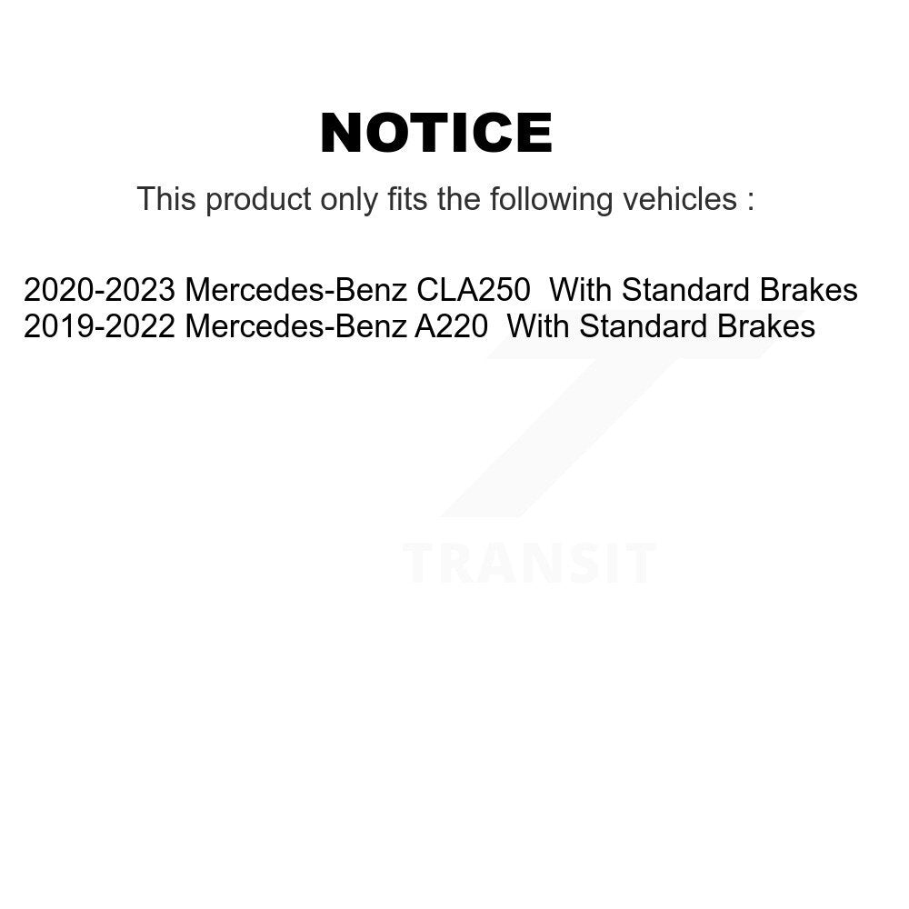 Buyers Guide for KDC-101184. Fits: Mercedes-Benz CLA250 A220 A250 Without Sport Brakes KDC-101184