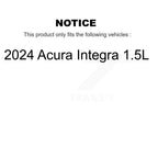 Transit Auto Front Rear Coated Drilled Slotted Disc Brake Rotors And Ceramic Pads Kit For 2024 Acura Integra 1.5L KDC-101979