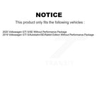 Transit Auto Front Rear Coated Drilled Slotted Disc Brake Rotors And Ceramic Pads Kit For Volkswagen GTI Without Performance Package KDC-101990