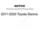 Transit Auto Rear Disc Drilled & Slotted Rotors Ceramic Pads Parking Brake Shoes And Hardware Kit For 2011-2020 Toyota Sienna KDC-102006