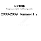 Transit Auto Rear Disc Drilled & Slotted Rotors Ceramic Pads And Parking Brake Shoes Kit For 2008-2009 Hummer H2 KDT-102229