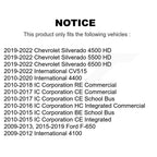 Genius Front Rear Coated Disc Brake Rotors Kit For IC Corporation CE School Bus Commercial International 4400 HC Integrated Ford Chevrolet 4100 CV515 F-650 RE BE Silverado 4500 HD 5500 6500 KG-102123