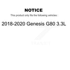 Transit Auto Front Coated Disc Brake Rotors And Ceramic Pads Kit For 2018-2020 Genesis G80 3.3L KGA-107516