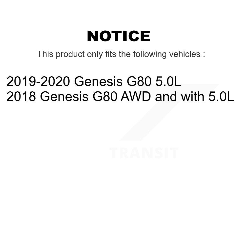 Transit Auto Front Rear Ceramic Pads And Coated Disc Brake Rotors Kit For Genesis G80 KGA-107542