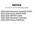 Transit Auto Front Rear Coated Disc Brake Rotors And Semi-Metallic Pads Kit For Mitsubishi Outlander Nissan Pathfinder PHEV INFINITI QX60 ARIYA KGS-102782