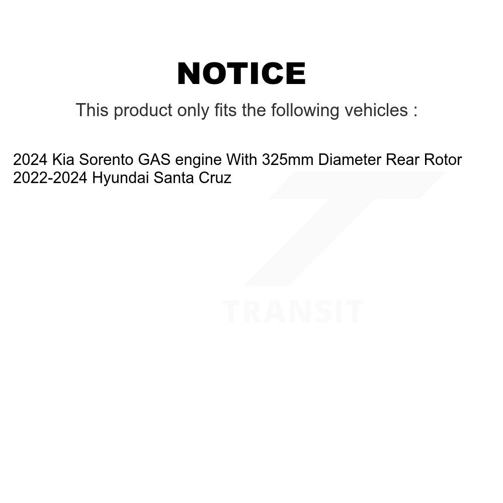 Transit Auto Front Rear Coated Disc Brake Rotors And Semi-Metallic Pads Kit For Hyundai Santa Cruz Kia Sorento KGS-102787