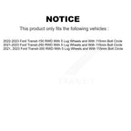 Transit Auto Front Rear Coated Disc Brake Rotors And Semi-Metallic Pads Kit For Ford Transit-250 Transit-350 Transit-150 With 5 Lug Wheels 115mm Bolt Circle RWD KGS-103585