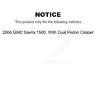 Transit Auto Rear Disc Coated Rotors Semi-Metallic Pads Parking Brake Shoes And Hardware Kit For 2004 GMC Sierra 1500 With 2 Piston Caliper KGS-103744