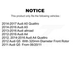 Transit Auto Front Rear Coated Disc Brake Rotors And Ceramic Pads Kit For Audi Q5 A4 Quattro A5 allroad KGT-101198