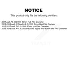 Kugel Front Left (Driver Side) CV Axle Drive Shaft And Complete Wheel Hub Bearing Assembly Kit For Audi A3 Quattro S3 With 80mm Pilot Diameter KN7-100081