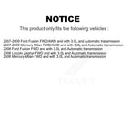Kugel Front CV Axle Drive Shaft] Complete Assembly And Wheel Bearing Kit For Ford Fusion Lincoln Zephyr Mercury Milan - Left Right Side (Driver Passenger) KN7-100748