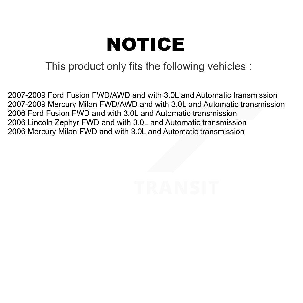 Kugel Front CV Axle Drive Shaft] Complete Assembly And Wheel Bearing Kit For Ford Fusion Lincoln Zephyr Mercury Milan - Left Right Side (Driver Passenger) KN7-100748