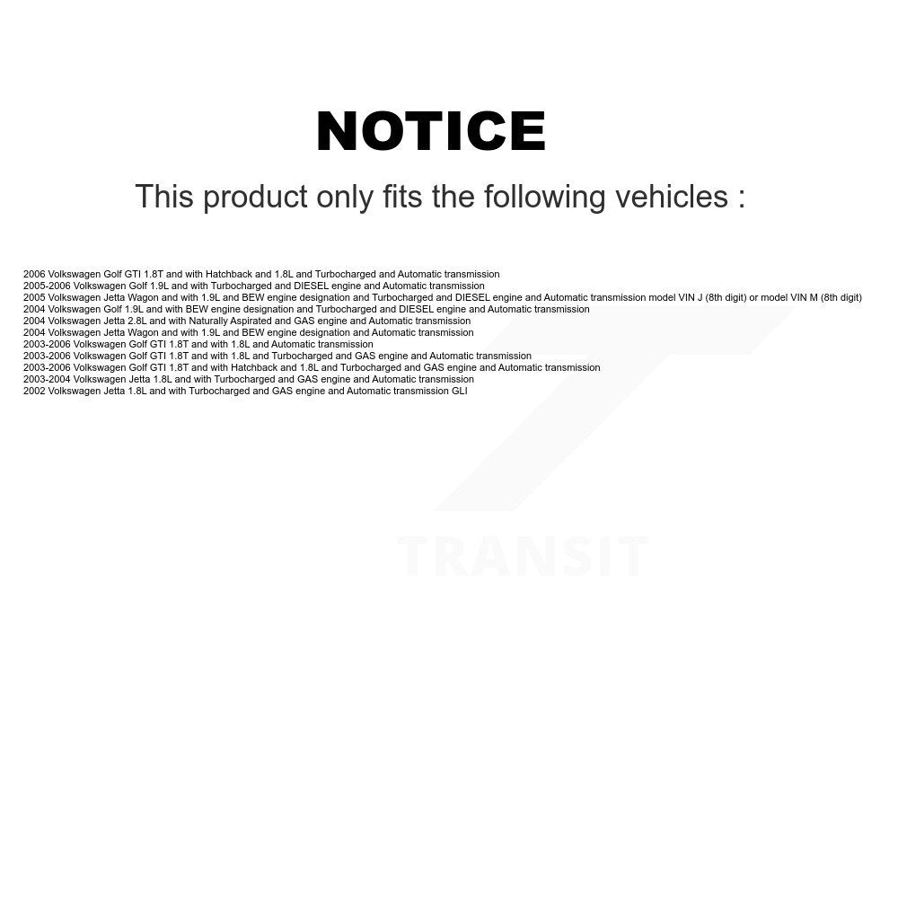 Kugel Front CV Axle Drive Shaft] Complete Assembly And Wheel Bearing Kit For Volkswagen Jetta Golf - Left Right Side (Driver Passenger) KN7-100770