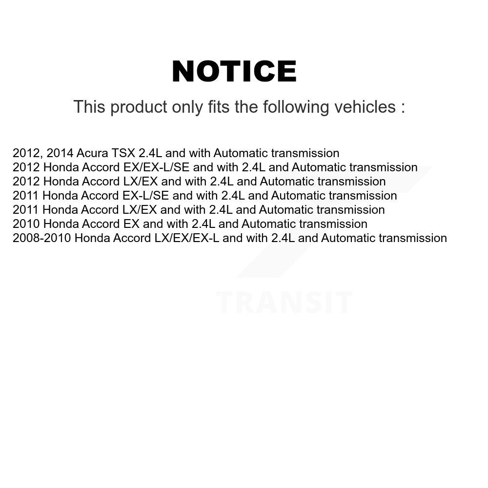 Kugel Front CV Axle Drive Shaft] Complete Assembly And Wheel Bearing Kit For Honda Accord Acura TSX - Left Right Side (Driver Passenger) KN7-100800