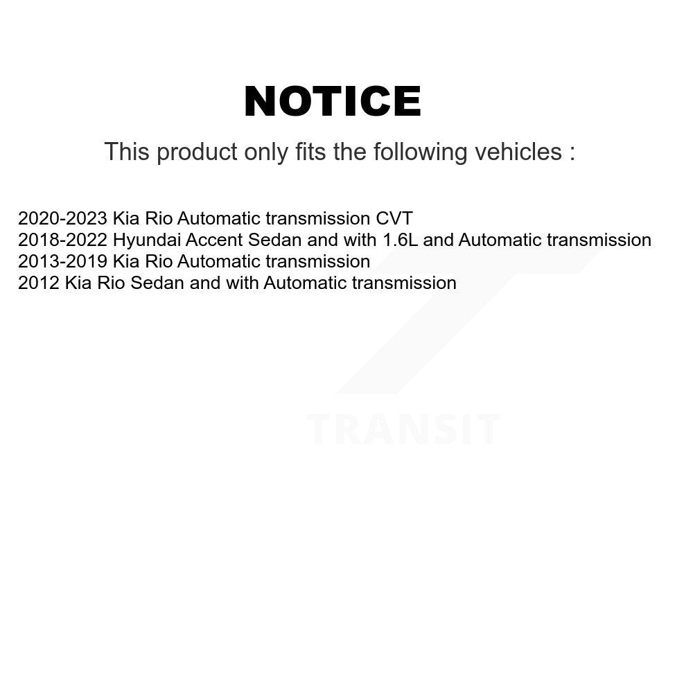 Kugel Front CV Axle Drive Shaft] Complete Assembly And Wheel Bearing Kit For Kia Rio Hyundai Accent - Left Right Side (Driver Passenger) KN7-100805