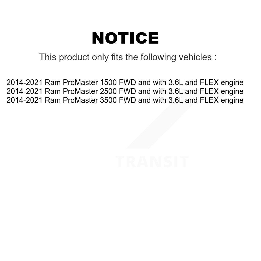 Kugel Front CV Axle Drive Shaft] Complete Assembly And Wheel Bearing Kit For 2014-2021 Ram ProMaster 2500 3500 1500 FWD with 3.6L FLEX engine - Left Right Side (Driver Passenger) KN7-100808