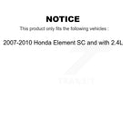 Kugel Front CV Axle Drive Shaft] Complete Assembly And Wheel Bearing Kit For 2007-2010 Honda Element SC with 2.4L - Left Right Side (Driver Passenger) KN7-100821