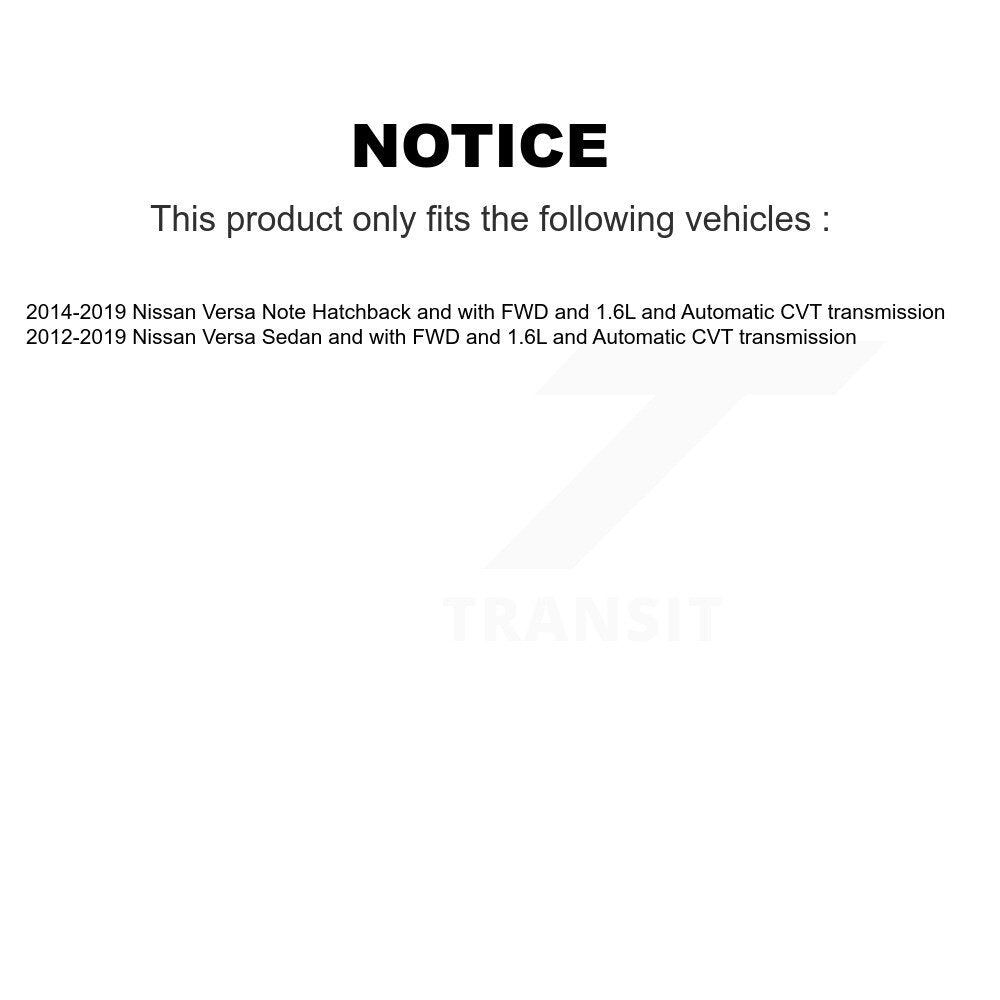 Kugel Front CV Axle Drive Shaft] Complete Assembly And Wheel Bearing Kit For Nissan Versa Note - Left Right Side (Driver Passenger) KN7-100822