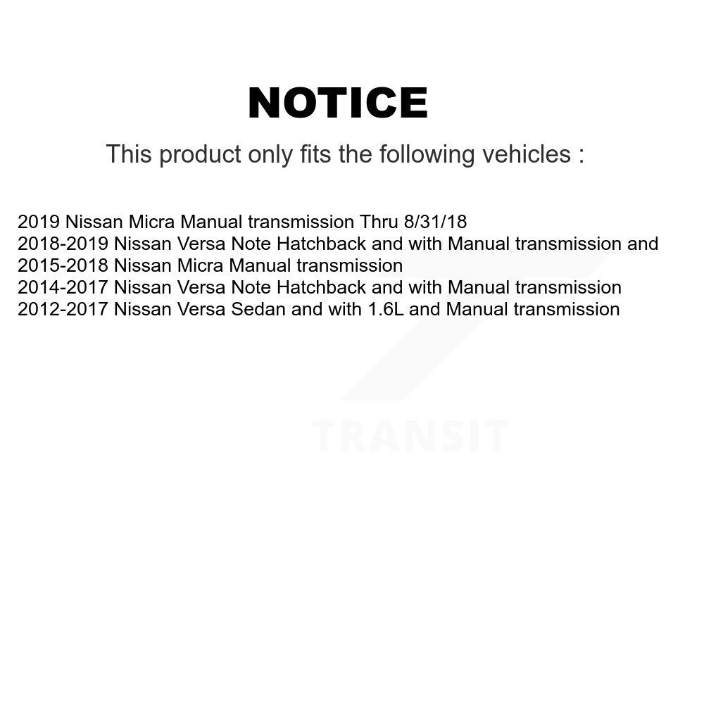 Kugel Front CV Axle Drive Shaft] Complete Assembly And Wheel Bearing Kit For Nissan Micra Versa Note - Left Right Side (Driver Passenger) KN7-100823