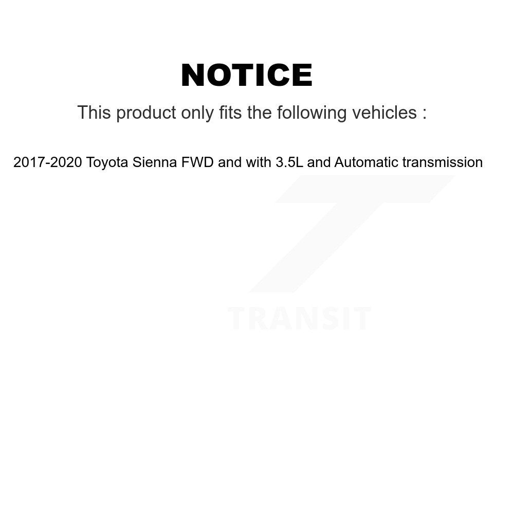 Kugel Front CV Axle Drive Shaft] Complete Assembly And Wheel Bearing Kit For 2017-2020 Toyota Sienna FWD with 3.5L Automatic transmission - Left Right Side (Driver Passenger) KN7-100833