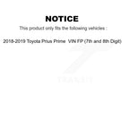 Kugel Front CV Axle Drive Shaft] Complete Assembly And Wheel Bearing Kit For 2018-2019 Toyota Prius Prime VIN FP (7th 8th Digit) - Left Right Side (Driver Passenger) KN7-100836