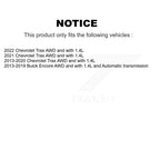 Kugel Front CV Axle Drive Shaft] Complete Assembly And Wheel Bearing Kit For Chevrolet Trax Buick Encore - Left Right Side (Driver Passenger) KN7-100837