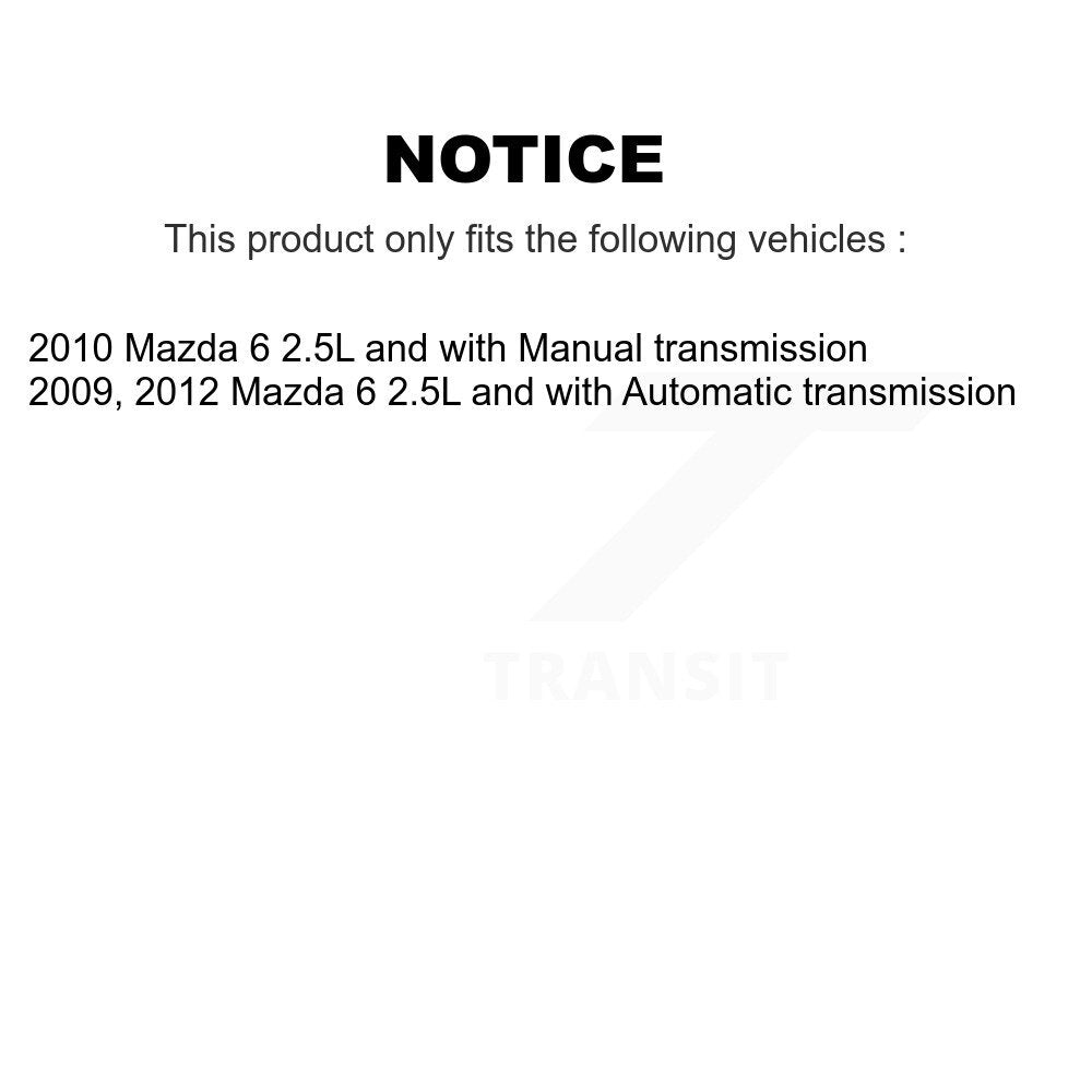 Kugel Front CV Axle Drive Shaft] Complete Assembly And Wheel Bearing Kit For Mazda 6 - Left Right Side (Driver Passenger) KN7-100845