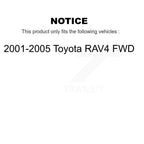 Kugel Front CV Axle Drive Shaft] Complete Assembly And Wheel Bearing Kit For 2001-2005 Toyota RAV4 FWD - Left Right Side (Driver Passenger) KN7-100846