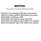 Kugel Front CV Axle Drive Shaft And Complete Wheel Hub Bearing Assembly Kit For Ford Ranger Explorer Sport Trac Mazda B4000 4WD - Left Right Side (Driver Passenger) KN7-100852
