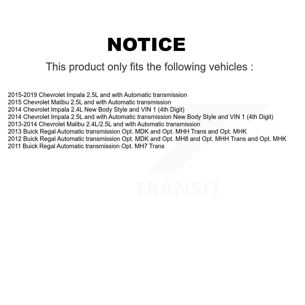 Kugel Front CV Axle Drive Shaft And Complete Wheel Hub Bearing Assembly Kit For Chevrolet Malibu Impala Buick Regal - Left Right Side (Driver Passenger) KN7-100860