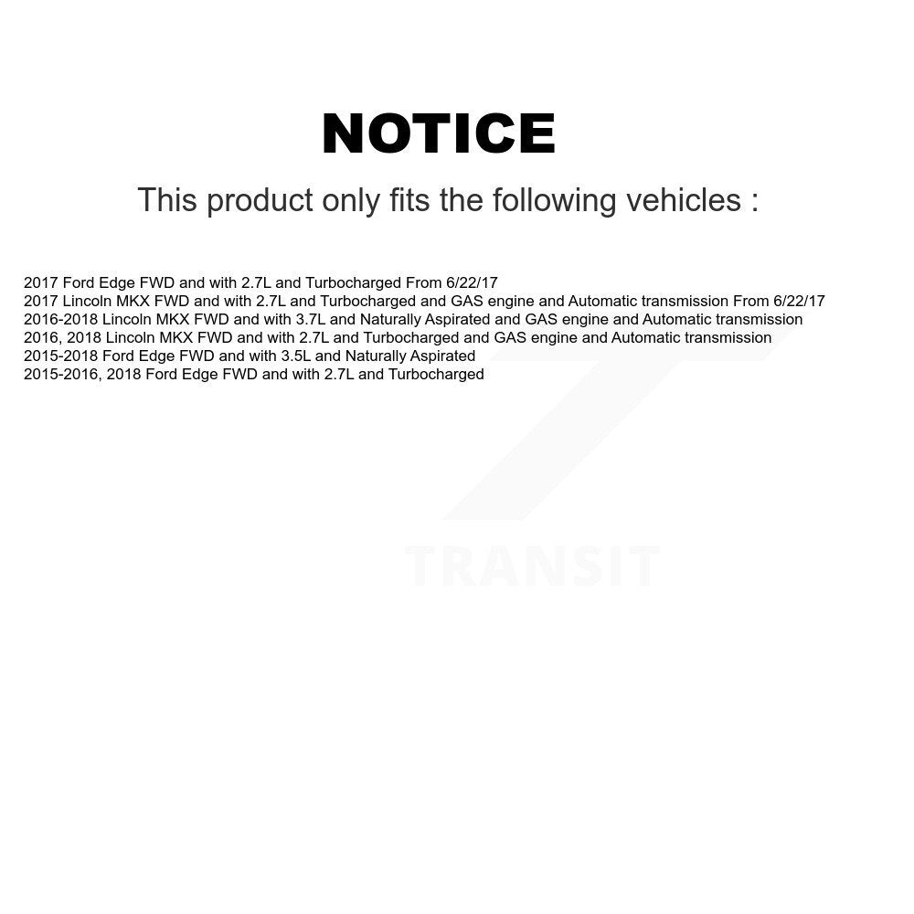 Kugel Front CV Axle Drive Shaft And Complete Wheel Hub Bearing Assembly Kit For Ford Edge Lincoln MKX - Left Right Side (Driver Passenger) KN7-100864