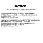 Kugel Front CV Axle Drive Shaft And Complete Wheel Hub Bearing Assembly Kit For Buick Rendezvous Pontiac Montana Chevrolet Uplander Aztek Terraza - Left Right Side (Driver Passenger) KN7-100888