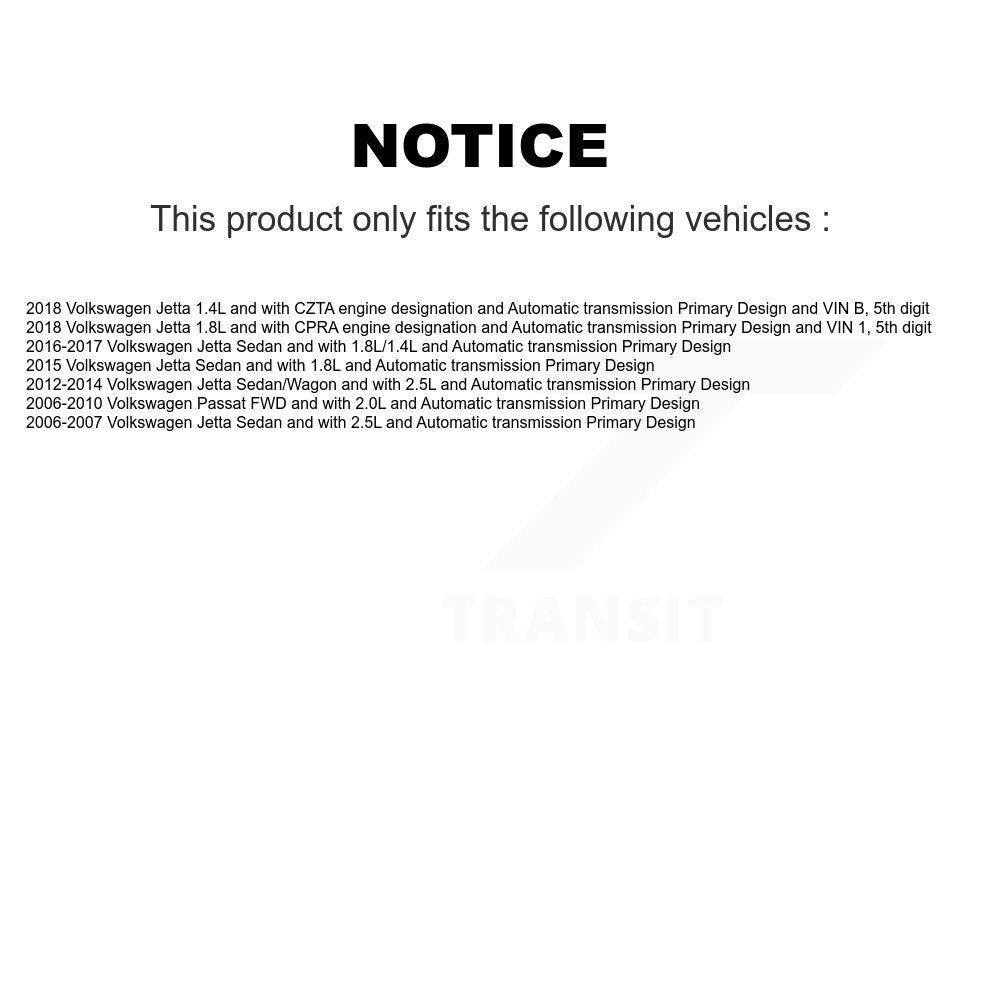 Kugel Front CV Axle Drive Shaft And Complete Wheel Hub Bearing Assembly Kit For Volkswagen Jetta Passat - Left Right Side (Driver Passenger) KN7-100910
