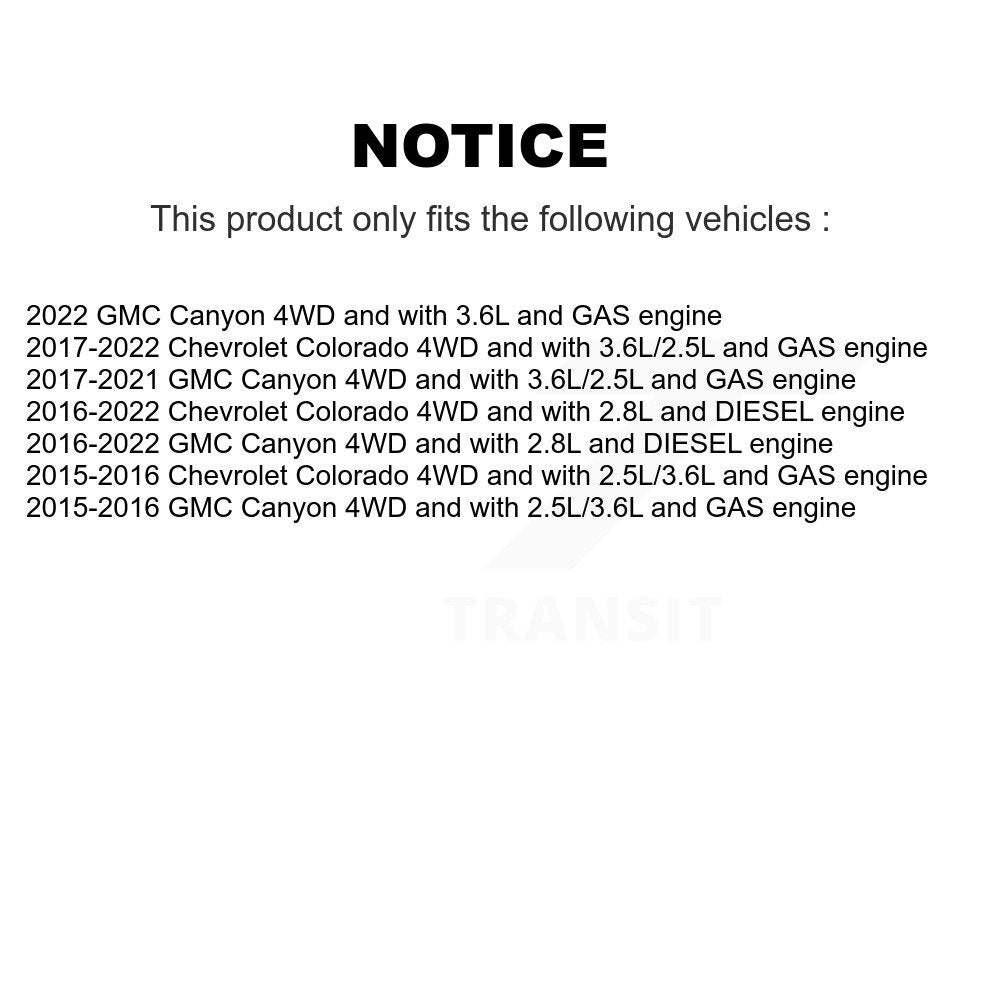 Kugel Front CV Axle Drive Shaft And Complete Wheel Hub Bearing Assembly Kit For Chevrolet Colorado GMC Canyon - Left Right Side (Driver Passenger) KN7-100949