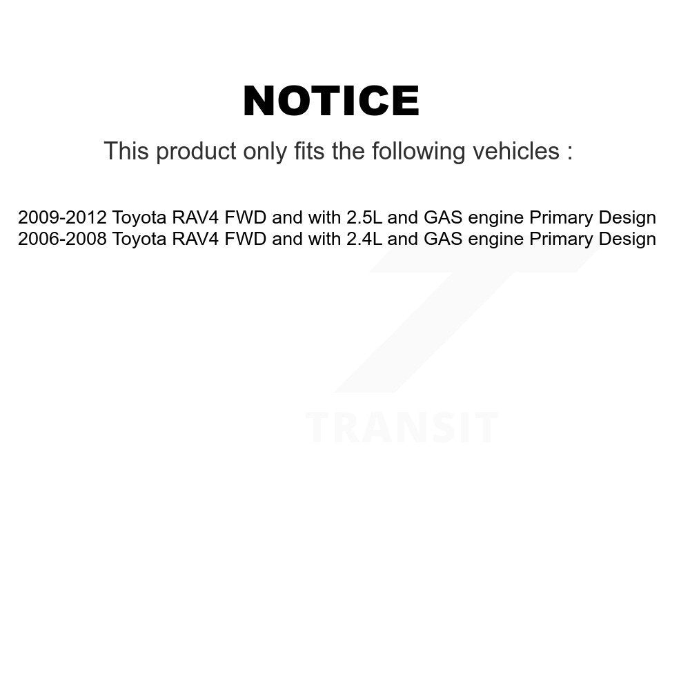Kugel Front CV Axle Drive Shaft And Complete Wheel Hub Bearing Assembly Kit For Toyota RAV4 Primary Design - Left Right Side (Driver Passenger) KN7-100951