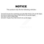 Kugel Front CV Axle Drive Shaft And Complete Wheel Hub Bearing Assembly Kit For Toyota Prius Lexus CT200h Plug-In - Left Right Side (Driver Passenger) KN7-100952