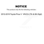 Kugel Front CV Axle Drive Shaft And Complete Wheel Hub Bearing Assembly Kit For 2012-2018 Toyota Prius V VIN EU (7th & 8th Digit) - Left Right Side (Driver Passenger) KN7-100953