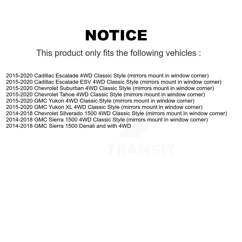 Kugel Front CV Axle Drive Shaft And Wheel Hub Bearing Assembly Kit For GMC Chevrolet Sierra 1500 Silverado Tahoe Yukon Cadillac XL Suburban Escalade ESV - Left Right Side (Driver Passenger) KN7-100955