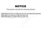 Kugel Front CV Axle Drive Shaft And Complete Wheel Hub Bearing Assembly Kit For 2008-2009 Ford Taurus X Mercury Sable - Left Right Side (Driver Passenger) KN7-100976