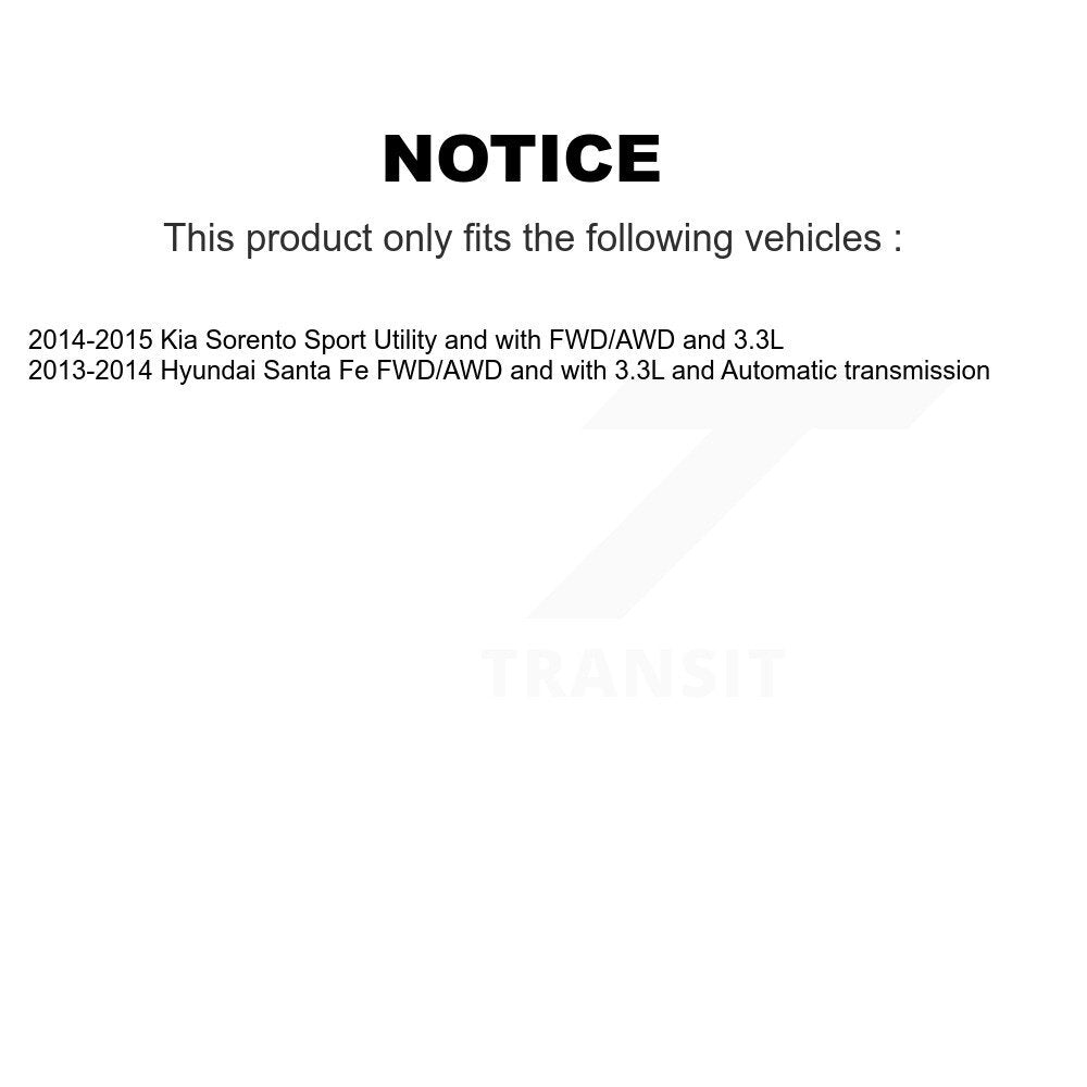 Kugel Front CV Axle Drive Shaft And Complete Wheel Hub Bearing Assembly Kit For Kia Sorento Hyundai Santa Fe - Left Right Side (Driver Passenger) KN7-100983