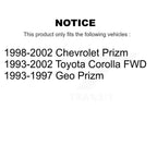 Kugel Front Left (Driver Side) CV Axle Drive Shaft] Complete Assembly And Wheel Bearing Kit For Toyota Corolla Prizm Chevrolet Geo KN7-101028