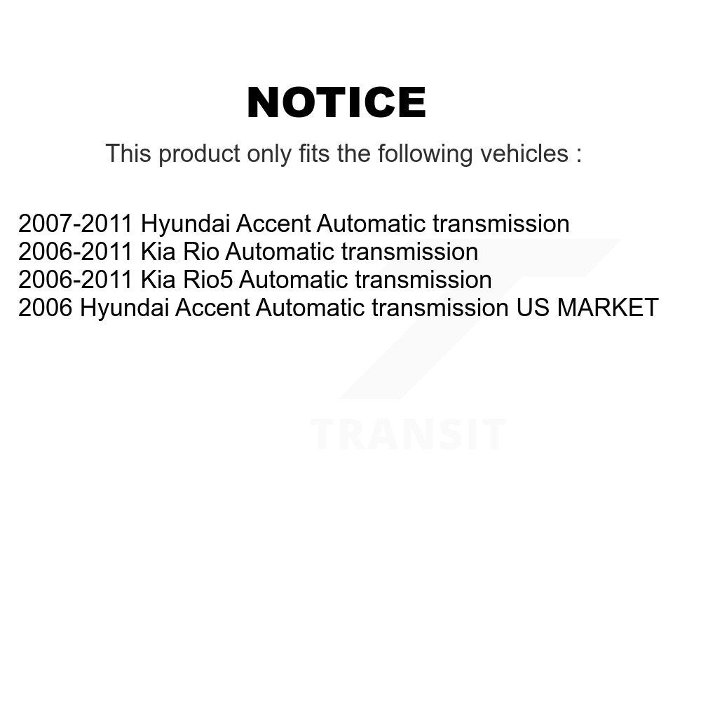 Kugel Front Left (Driver Side) CV Axle Drive Shaft] Complete Assembly And Wheel Bearing Kit For Hyundai Accent Kia Rio Rio5 Automatic transmission KN7-101031