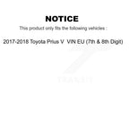 Kugel Front Left (Driver Side) CV Axle Drive Shaft] Complete Assembly And Wheel Bearing Kit For 2017-2018 Toyota Prius V VIN EU (7th & 8th Digit) KN7-101045