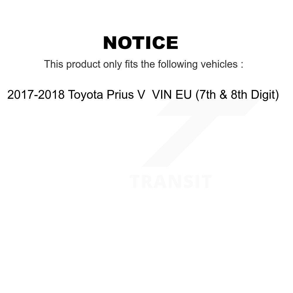 Kugel Front Left (Driver Side) CV Axle Drive Shaft] Complete Assembly And Wheel Bearing Kit For 2017-2018 Toyota Prius V VIN EU (7th & 8th Digit) KN7-101045