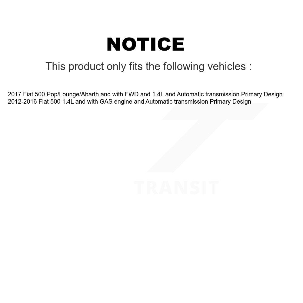 Kugel Front Left (Driver Side) CV Axle Drive Shaft] Complete Assembly And Wheel Bearing Kit For Fiat 500 Primary Design KN7-101057