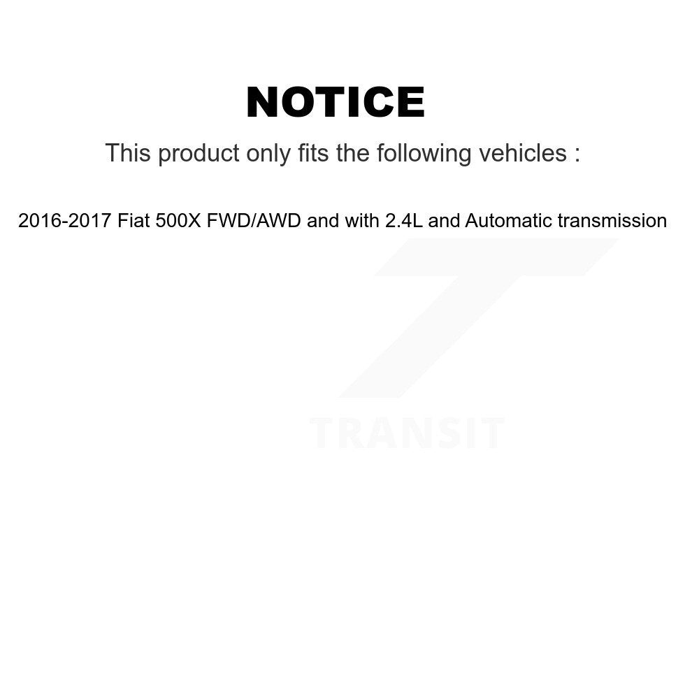 Kugel Front Left (Driver Side) CV Axle Drive Shaft] Complete Assembly And Wheel Bearing Kit For 2016-2017 Fiat 500X FWD AWD with 2.4L Automatic transmission KN7-101058