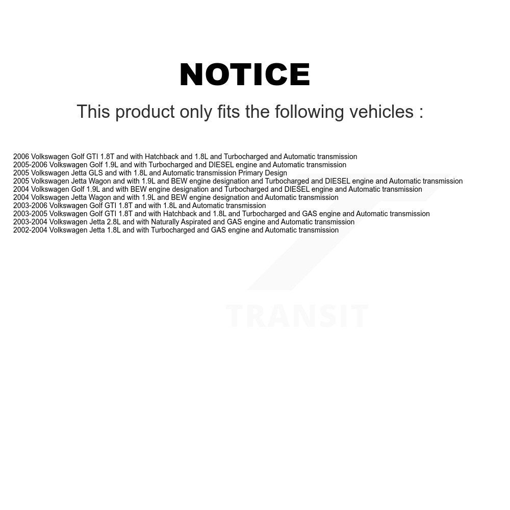 Buyers Guide for KN7-101073. Fits: Volkswagen Jetta Golf KN7-101073